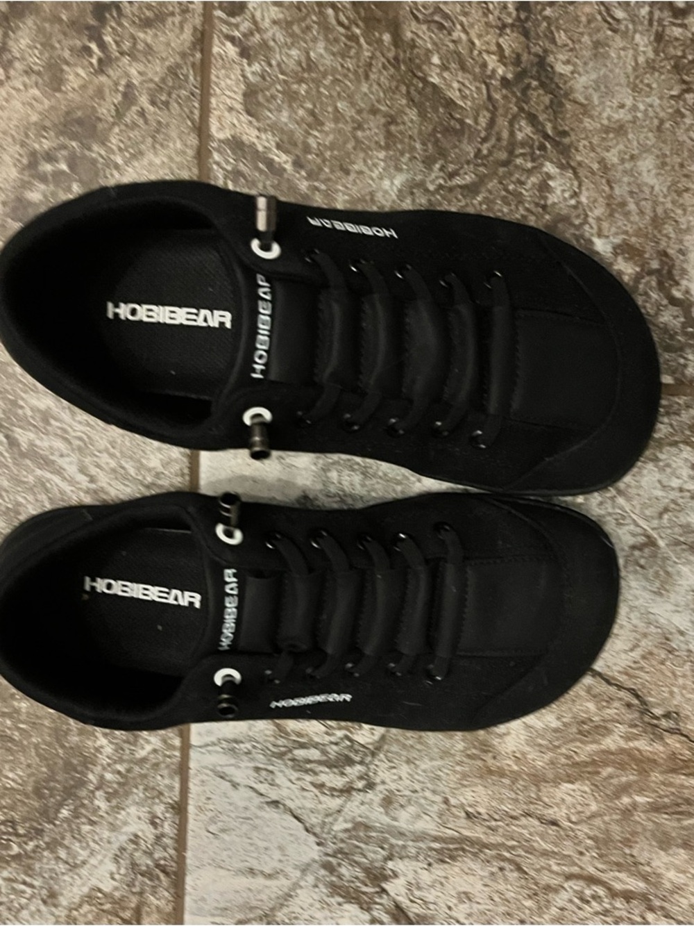 HOBIBEAR Women's Black Lace-Up Casual Sneakers